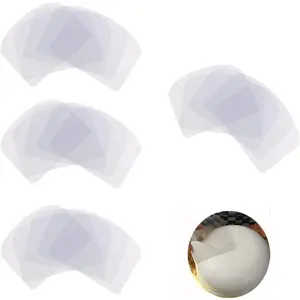 20PCS Transparent Cake Cream Scraper Icing Smoother Flexible Plastic Cake Scraper Smoother for Bakery Pastry Cake Decoration Kitchen DIY Baking Tool