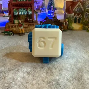 CraftFidgets 67 Fidget Cube - 1.75 Inch Lightweight Unique Fidgets for Classroom & Work - Compact Ideal Toy