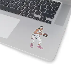 Allisha Gray Sticker Kiss-Cut Basketball Player Decal Glossy Scratch-Resistant Vinyl Eco-Solvent Ink Vibrant Colors Bubble-Free Application for Laptop Journal Water-Bottle Lid Locker