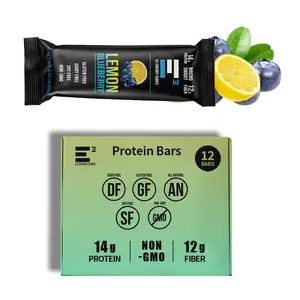 Lemon Blueberry E3 Energy Cubes | High-Fiber, All-Natural Protein Bars (12 bars)