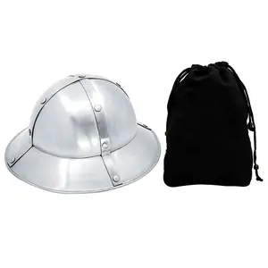 Battles Burgundian Kettle Helmet 15th Century Helmet Historical Armor 14 gauge elmet For LARP, Ren fair, SCA, Halloween and Medieval Events Accessories helmet Masks