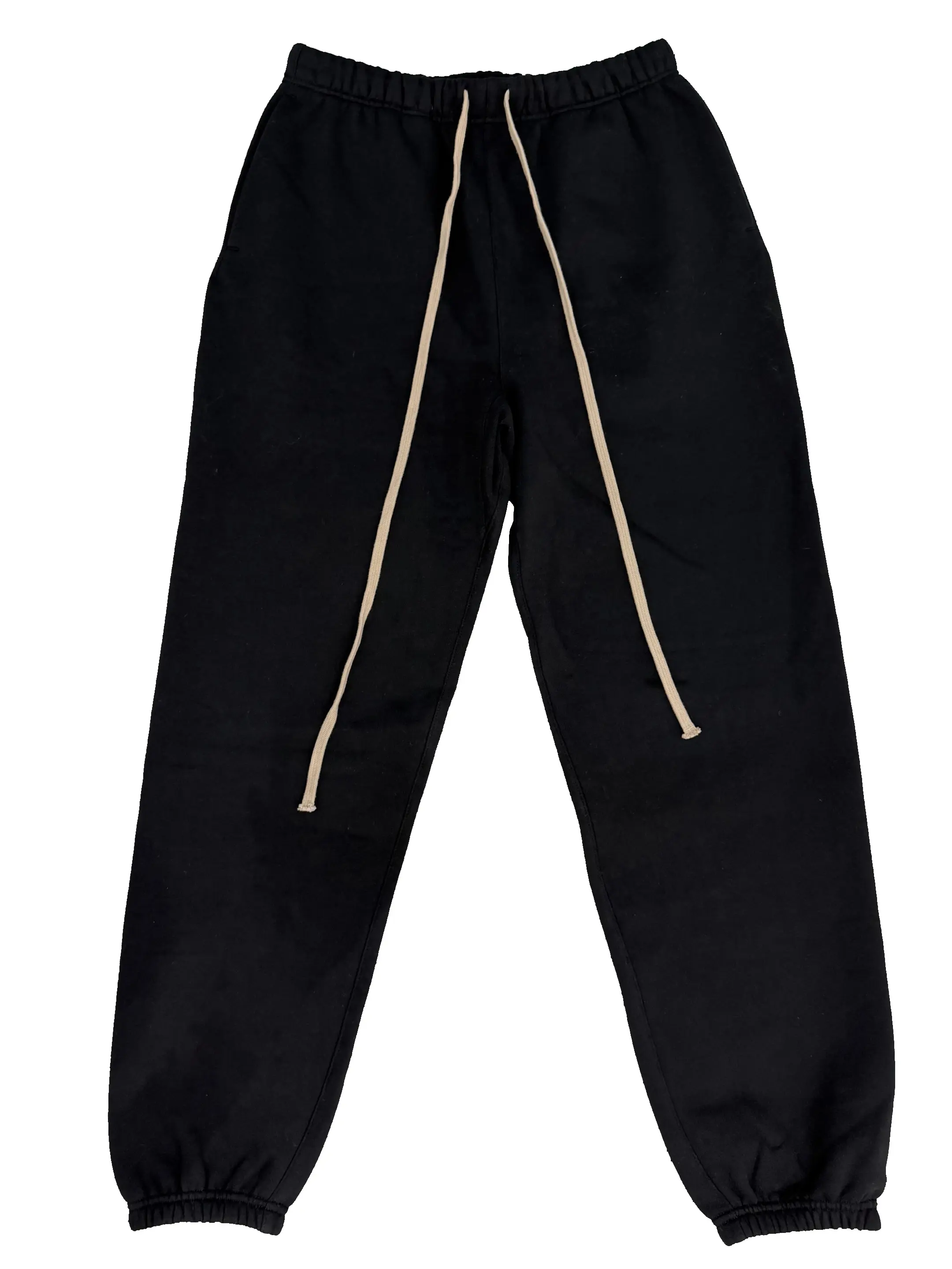 Men's Baggy Cotton Fleece Sweatpants, Relaxed Fit Streetwear Lounge Pants with Elastic Waistband & Pockets for All Seasons, Universal, Casual, Sporty Chic
