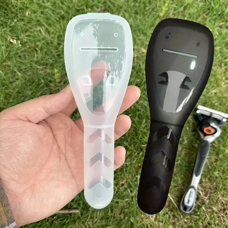 Men's Manual Shaving Accessory Portable Plastic Shaver Storage Case - Daily Single Item Razor Holder for Travel