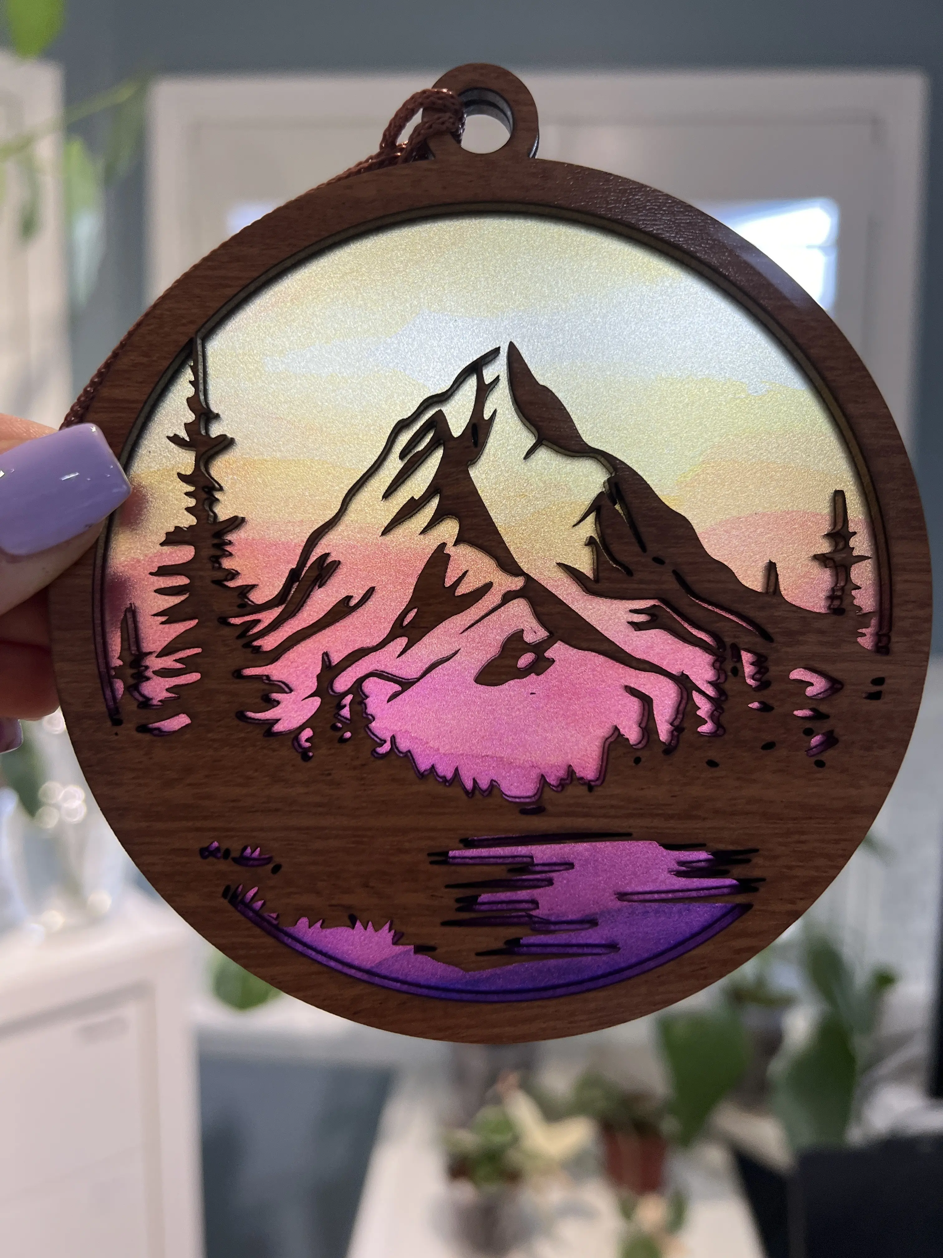 Mountains Suncatcher for Sunny Window Mountains Suncatcher for Sunny Window