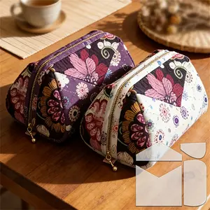 4pcs Makeup Bag Making Quilting Template DIY Transparent PET Template Pre-Cut Irregular Shape Sewing Template for Cosmetic Bags, Clutch Bags, and Coin Purses Handcrafted Sewing Tool Perfect for Quilting and Projects Ideal for Making Coin Purses