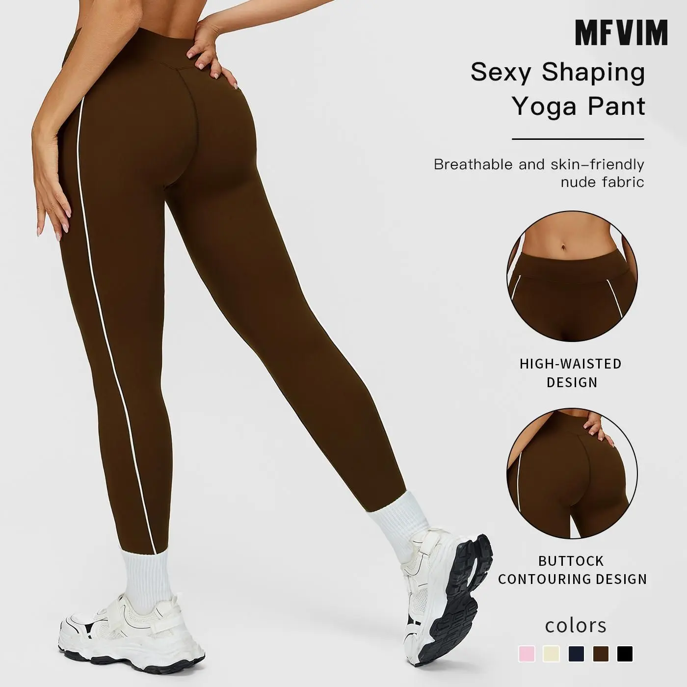 Women's High-Waisted Compression Leggings, Solid Color Stretchy Nylon Spandex Activewear Pants for Gym Exercise, Female Gym Clothes, Fitness Training Pant, Gym Tights Clothes