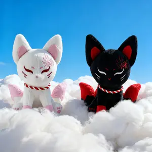 Nine-Tailed Fox Plush Toy, Ultra-Cuddly Soft Adorable Stuffed Animal with Vivid Eyes, Soft Body, Fluffy Tail, Perfect Gift for Birthdays, Holidays, Kawaii Stuffed Animals