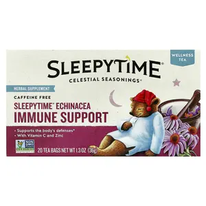 Celestial Seasonings Wellness Tea, Sleepytime® Echinacea Immune Support, Caffeine Free, 20 Tea Bags, 1.3 oz (36 g)