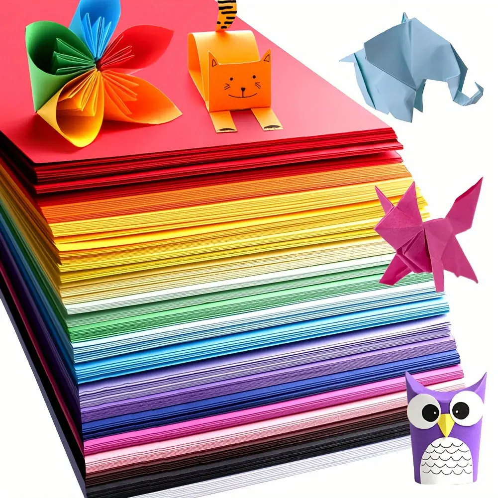 100pcs 100-Pack Premium Colored A4 Construction Paper for Printing, Origami, and Art Crafts - 10 Vibrant Colors, Drawing Paper, Paper Sheets, Art Materials
