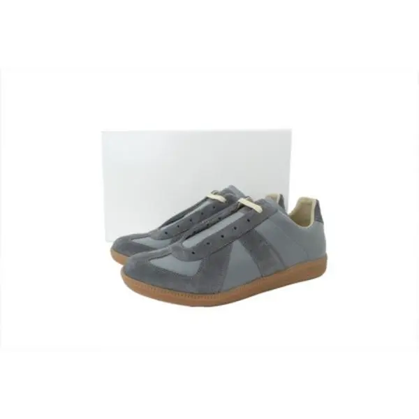 Retro Mixed Gray Trainers Tan Rubber Outsole Unisex Laceless Design Commute Walking Footwear