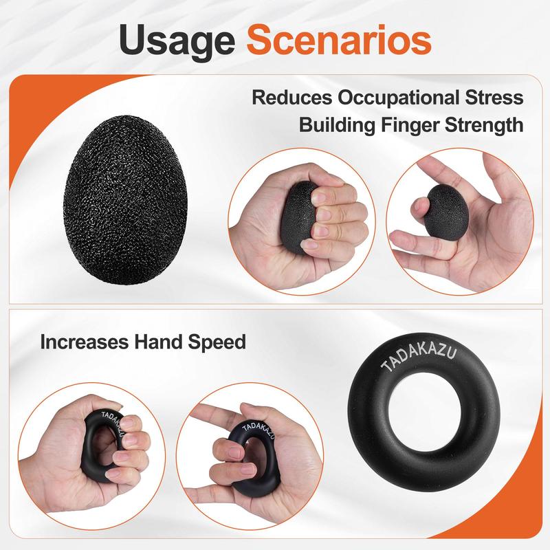 PASSBYE Grip Strength Trainer Kit (5 Pack) With Finger Exerciser, Hand Gripper (10-132lbs), Stress Ball, Hand Strength Ring, and More - Ideal for Hand Therapy and Rehabilitation PASSBYE Grip Strength Trainer Kit (5 Pack) With Finger Exerciser, Hand Gripper (10-132lbs), Stress Ball, Hand Strength Ring, and More - Ideal for Hand Therapy and Rehabilitation