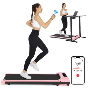 Walking Pad Treadmill, Remote Controlled Under Desk Treadmill Quiet with LED Display, Installation-Free for Home Office