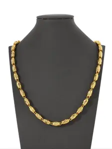 1 Elegant Multi Section Spliced Necklace, 24k Gold-plated Copper, Bollywood and Middle Eastern Style, Hypoallergenic, Perfect for Celebrations and Casual Wear, Modern Arabic Necklaces