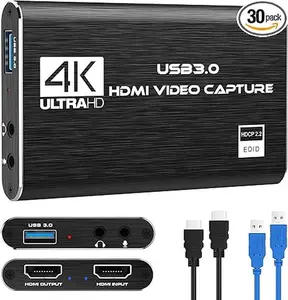 Capture Card Nintendo Switch, 4K HDMI Video Capture Card, 1080P 60FPS, HDMI to USB 3.0 Capture Card for Streaming Work with Camera/Xbox/PS4/PS5/PC/OBS