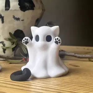 Tiny Kitten Ghost Ornaments – Cute Halloween Cat Decor & Gift
