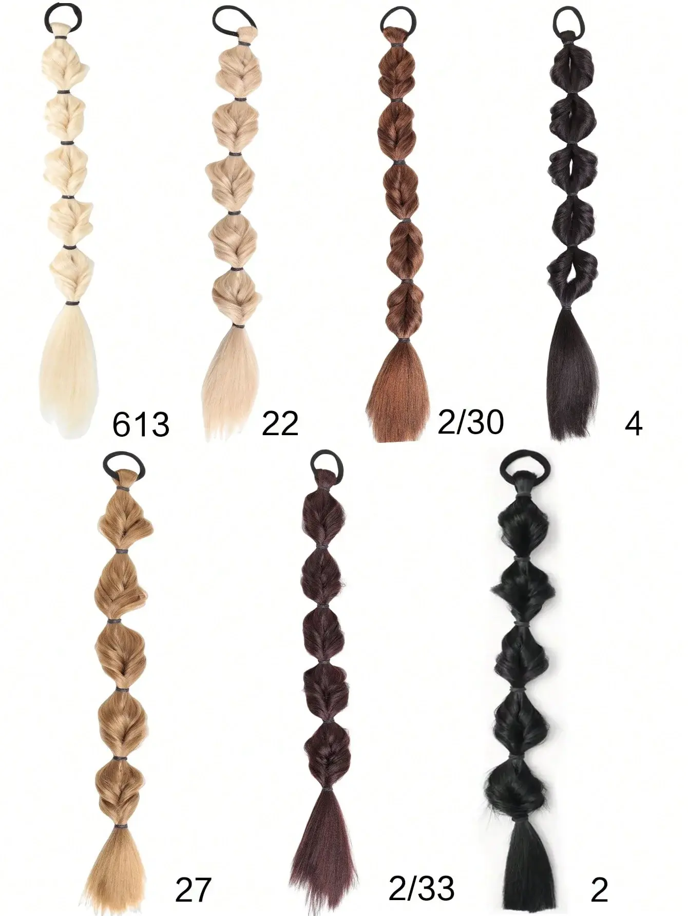 2026 1Pc Bubble Braids Hair Ponytail Extensions Wig Synthetic Lantern Bubble Braids with Hair Tie for Women Kids Daily&Party Use