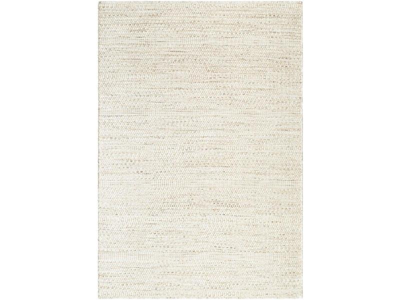 Livabliss MDI2322-23 100% Wool Hand-Woven (Handmade) 2' x 3' Rectangle Light Beige Indoor Decorative Floor Rug, Durable No-Pile Small Wool Area Rug for Living Room Home Decor