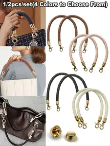 2-Pack Woven Faux Leather Bag Straps with Spring Buckle, DIY Handbag Chains, Gift for Loved Ones, Suitable for Holidays
