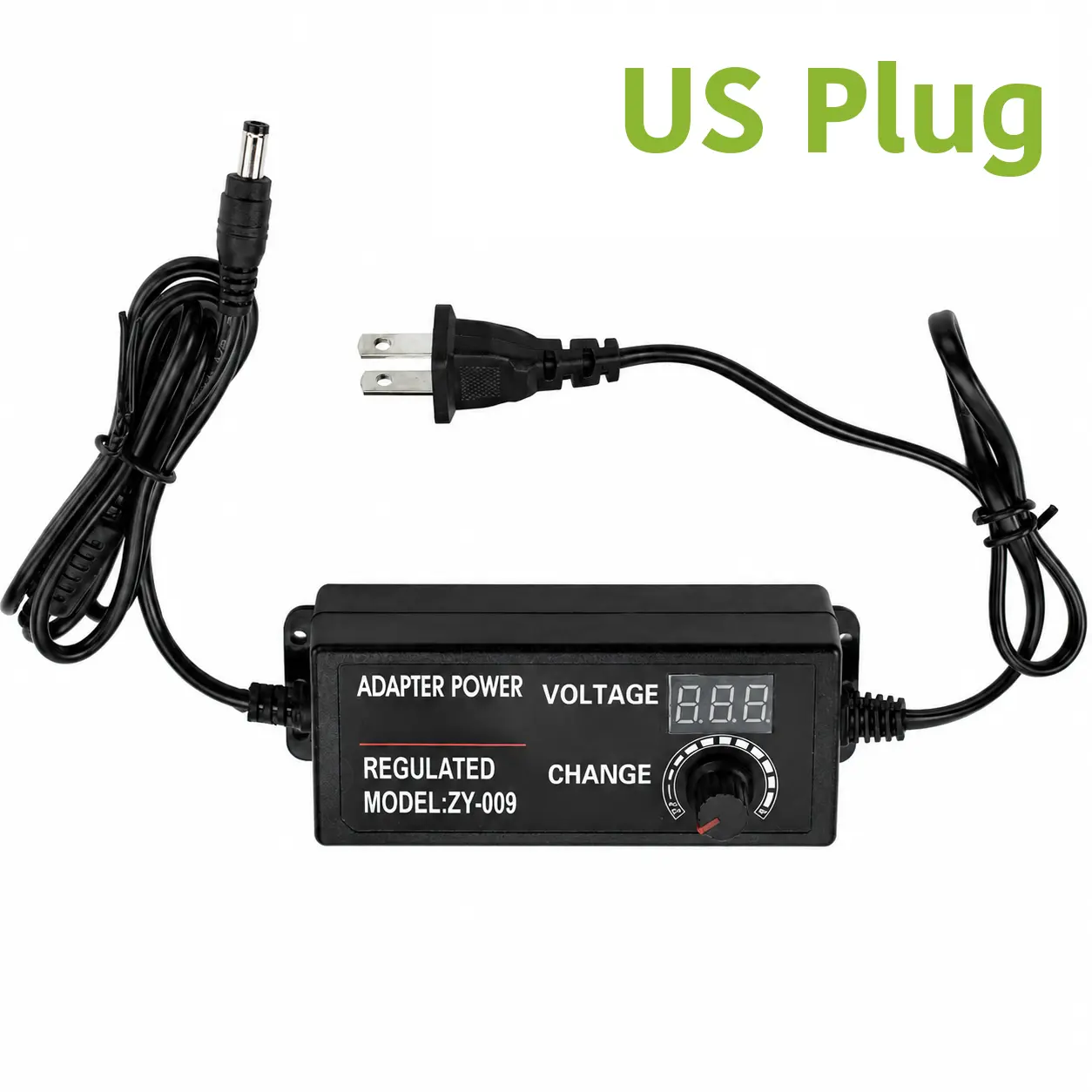 Power adapter adjustable 3V to 12V 5A or 3V to 24V 2A Power display adjustment knob DC 5.5*2.5mm Input US 100-240V AC