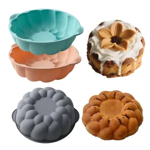 Non-Stick Silicone Cake Molds Set, Reusable Baking Pans for Cakes, Bread, Velvet, Chiffon, Perfect for Freezing & Cooking