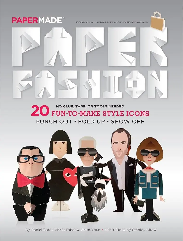 Unisex Papermade™ Pre-Cut Papercraft Fold-Up Kit - No Glue Needed DIY Set with 20 Iconic Figures, 3D Objects, for Fashion Enthusiasts Ages 7-101, Lifestyle & Hobbies Craft Activities