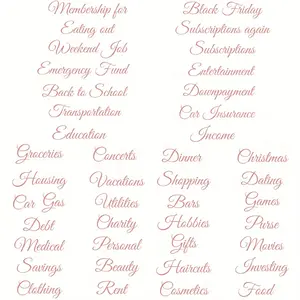 42pcs Budget Labels Stickers Set, Sticker Packs - Organize Your Finances with Cash Envelopes, Weekly Planner, and Budget Planner Stickers - Stickers, Easy to Use, Labels for Effective Budgeting and Planning, Stickers for Budget Binder Cover