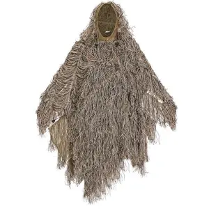 Ghillie Suit Poncho For Bird Watch Gilly Camouflage Cloak Green And Desert