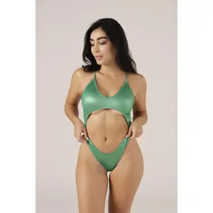Peach Swimwear Colombian Swimwear Enterizo Euforia Pacific con Escote en V y Cargaderas ajustables Vestidos de Baño Colombianos