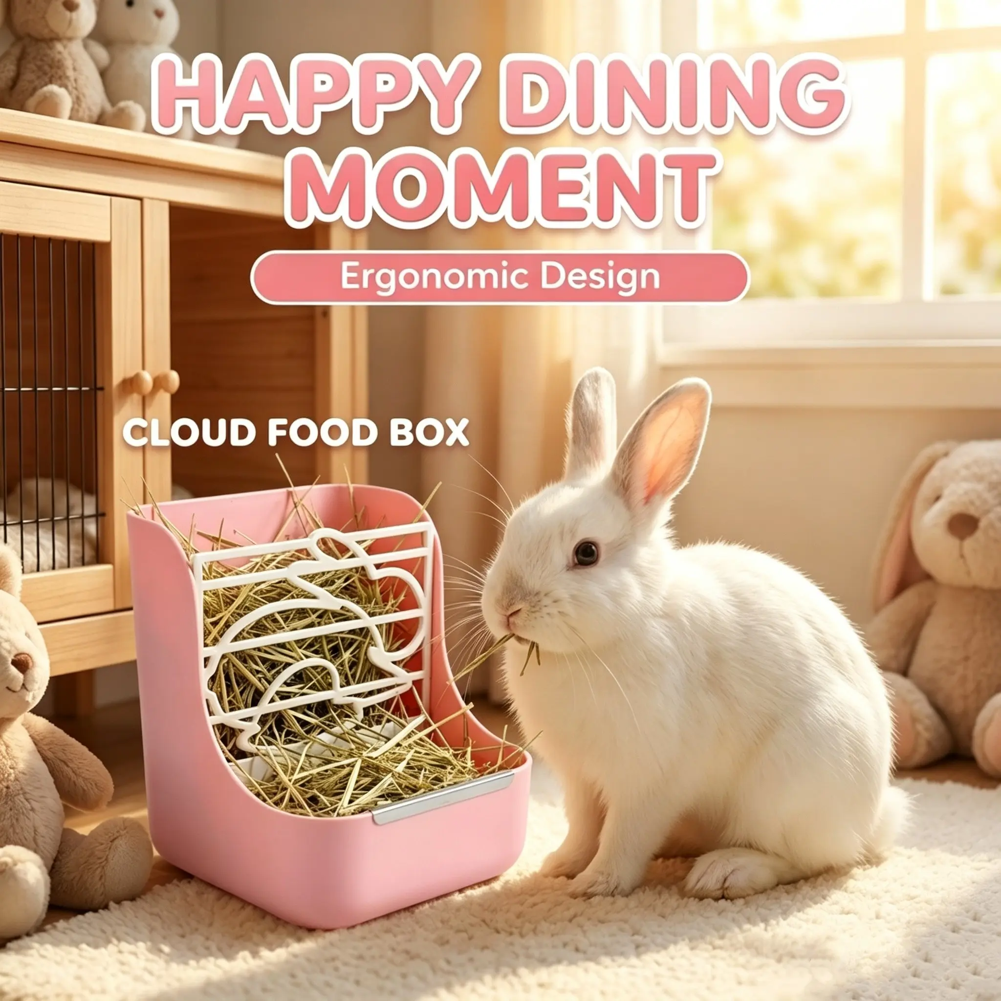Spring Grass Rack for Hamsters, Guinea Pigs & Rabbits, Durable Pet Feeding Basket, Food Feeders, Easy-To-Use Design, Perfect for Small Pets' Daily Nutrition Needs, Hay Feeder Rabbit
