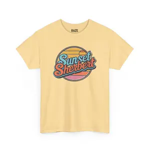 Sunset Sherbert - Unique Cannabis Strain Graphic T-Shirt - 100% US Cotton, Unisex, Multiple Colors & Sizes
