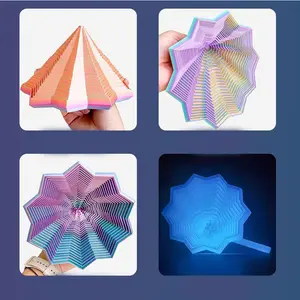 3D Printed Handle Radish Tower Illusion Stress Relief Toy, Spiral Tower Annoyance Star Stress Reliever, Fun and Relaxing Gift, Stress Relief Fidget