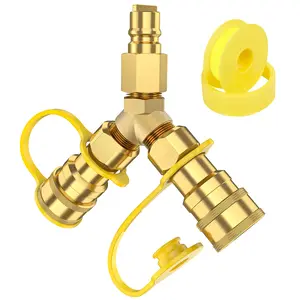 Limited Time Deal! Alloxity 3/8" Y-Style Gas Quick Connector with Teflon Tape, Fits Multiple Gas Devices – Shop Now!