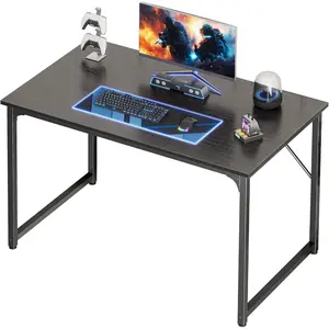 40 X 24 Inch Computer Desk with Deeper Desktop, Gaming Office Writing Work Desk for Home Office, Study, Bedroom, Work from Home Desk, Metal Frame, Black