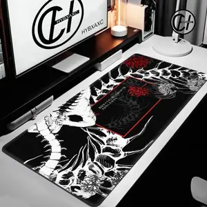 Tokyo Ghoul Black White Anime Gaming Mouse Pad, 80×30cm Non-Slip Rubber Large Desk Mat, Lock Edge Keyboard Table Mat for PC Gamer, Home and Office
