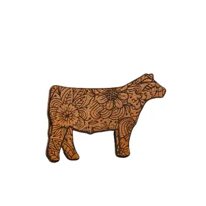 Show Steer Patterned | Leather Patch | Floral, Aztec, Leopard, and Silhouette