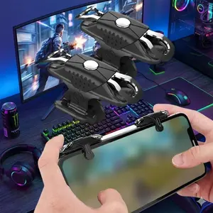 Upgrade Your Mobile Gaming: Ergonomic ABS Trigger Buttons for Enhanced Shooting, Rapid Fire & Aiming. High Sensitivity, Easy Install, iOS/Android Compatible. Dominate Popular FPS Games Now.