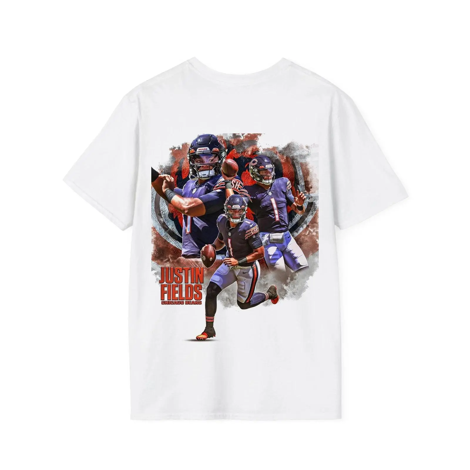 Justin Fields Comfort Colors Style T-Shirt Retro Football Game Day Graphic Tee