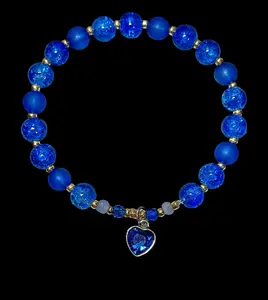 Navy Blue Crystal Bracelet/ Cat's Eye/ Sapphire Gem Stone