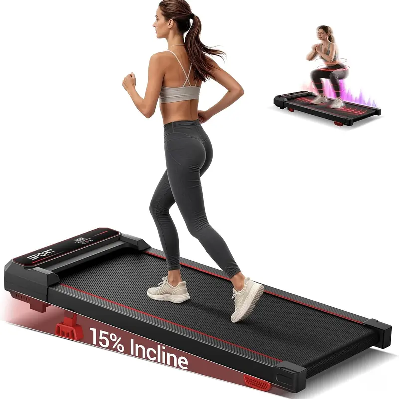 UMAY 3 Mode Vibration Treadmill with 15 Percent Incline and Remote Control 3.0HP Under 40dB 300LBS Capacity Portable Walking Pad for Home Office Desk Workers