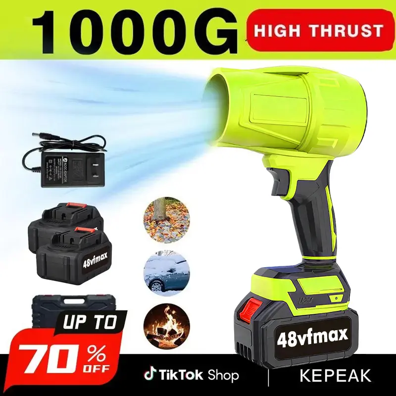 【Summerfinds】Turbo Jet Blower,Leaf Blower, Violent Turbo Fan, Pure Copper Motor,Car Drying After Wash, Handheld Snow Blower,Cordless Turbo Power Air Duster,Home Improve,Garden Mainte Holiday gifts,father'sdaygifts