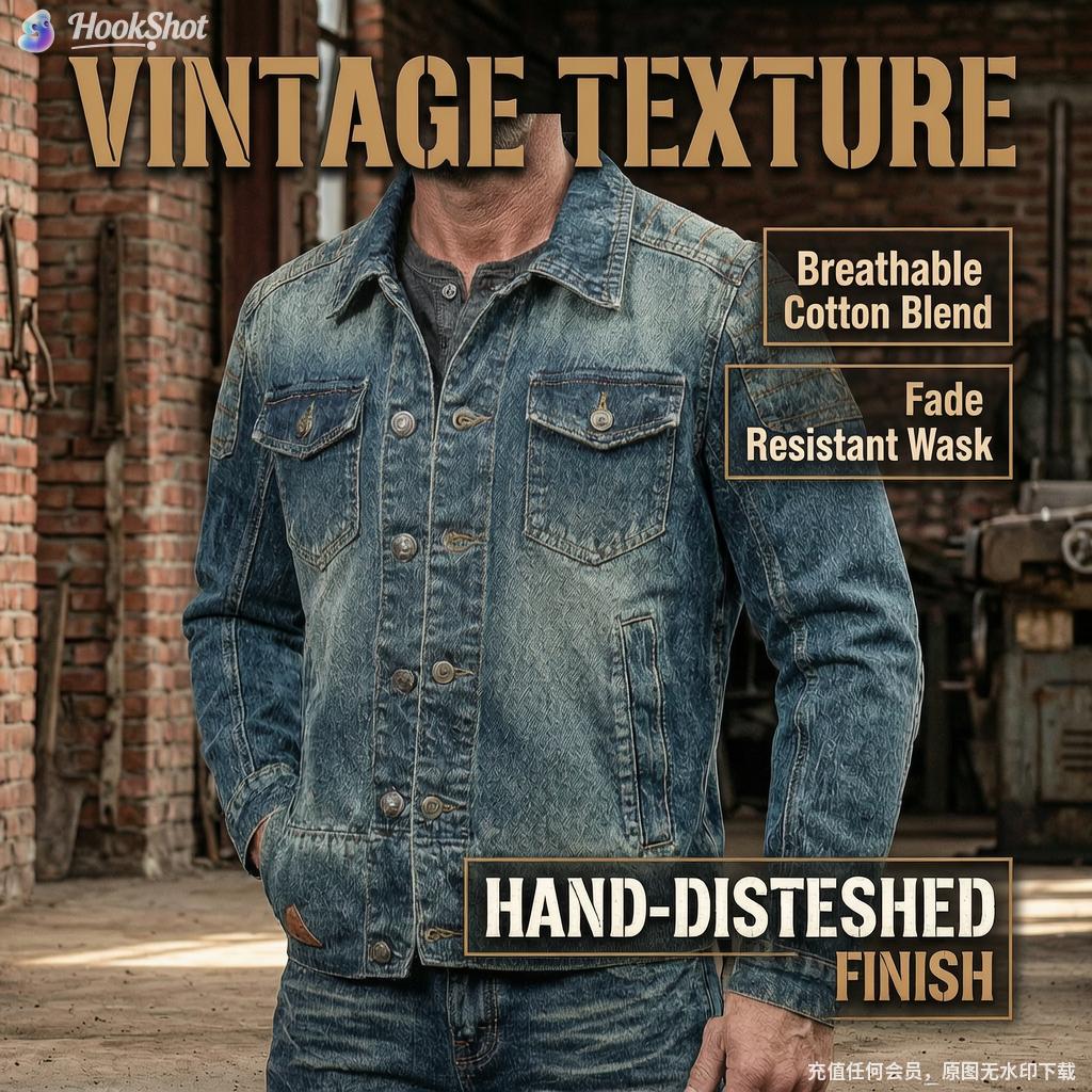 Men's Blue Denim Jacket & Jeans Matching Set, Vintage Streetwear Double Denim Outfit, Casual Regular Fit Mid-Wash Co-Ord, Trendy Spring Daily Wear, Comfortable Durable All-Denim Ensemble for Modern Men's Street Style