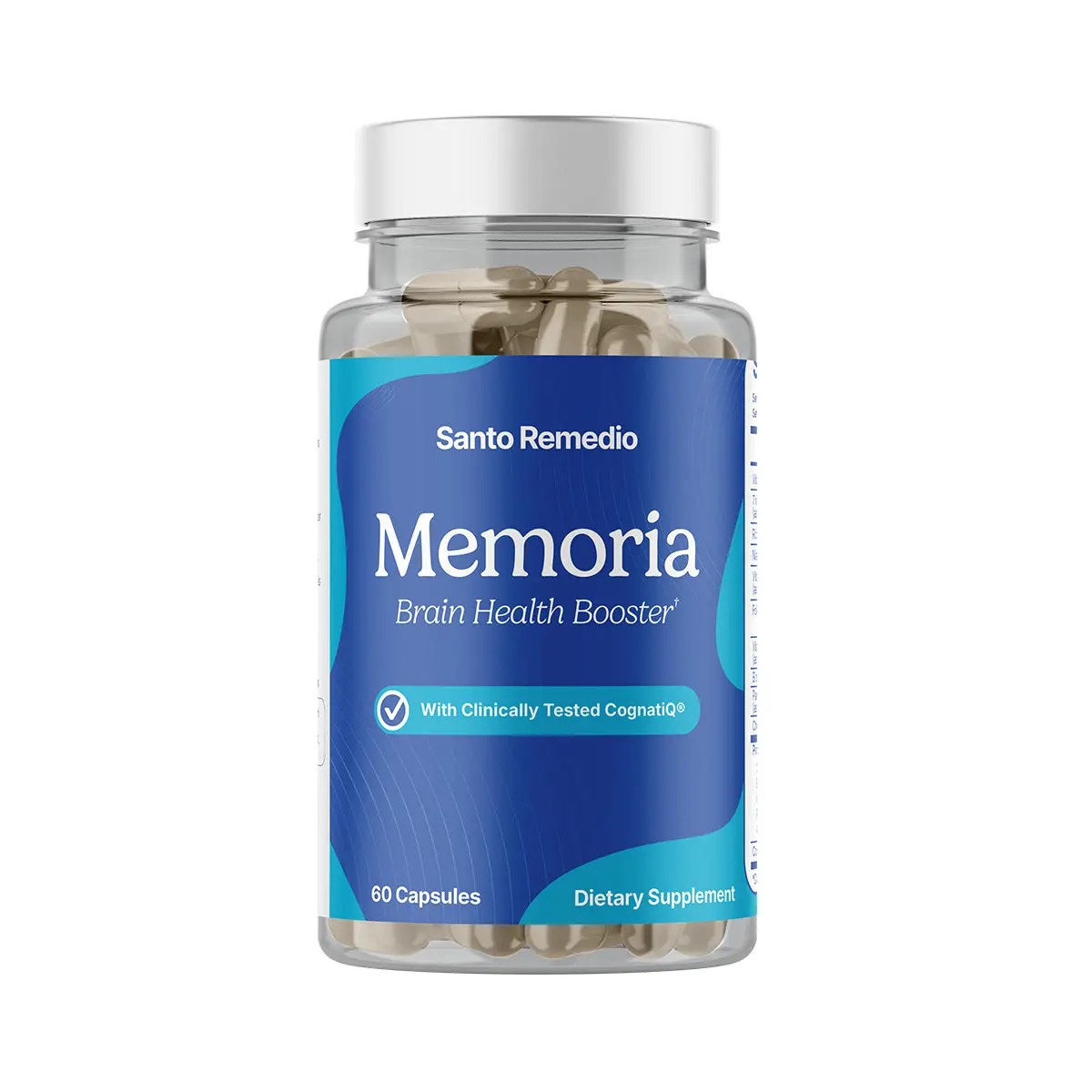 Santo Remedio Memoria, Brain Health Booster, Helps Strengthen Neural Connections, Helps Improve Attention, Memory, and Concentration, 30 Servings, Glu