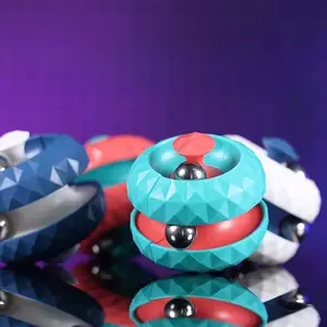 Diamond Pattern Track Gyroscope, Stress Relief Puzzle Toy, Fidget Marble Ball, Magnetic Finger Track, Cube Toy, Anti-Stress Fidget Marbles