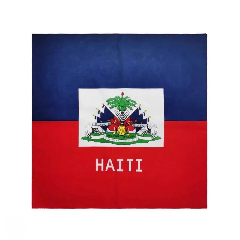 Haitian Flag Bandanna, Fashionable Scarf, Lightweight Soft Warm Shawl, Casual Everyday Head Scarf for Men and Women