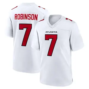 Unisex Bijan Robinson Atlanta Falcons Throwback Game Jersey - White