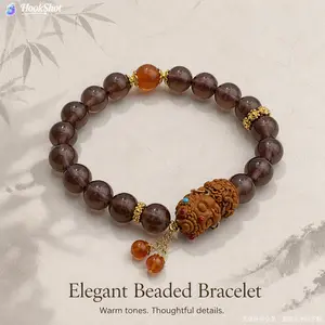 Natural Crystal Beaded Bracelet for Men, Yellow Dragon Jade, Tiger Eye & Red Agate Bracelet, Lucky Wealth Protection Jewelry Gift for Him, Stackable Men's Bracelet