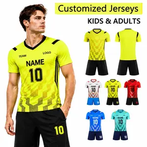 Custom Soccer Jerseys [DIY Name&Number] Personalised Football Shirt Set Men Football Jersey