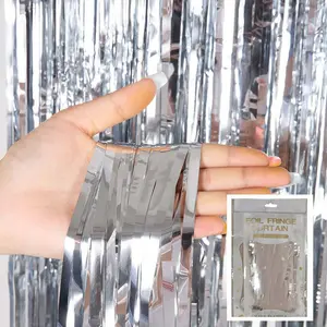 Shiny Macaron Laser Tassel Rain Curtain | Multi-color Birthday Party Decor