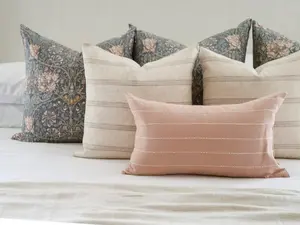 Blue Grey Pillow Cover, Grey Floral Throw Pillow Covers, Decorative Throw Pillow, Pillow Covers 24x24, Designer Pillow, 16x16 Pillow Cover
