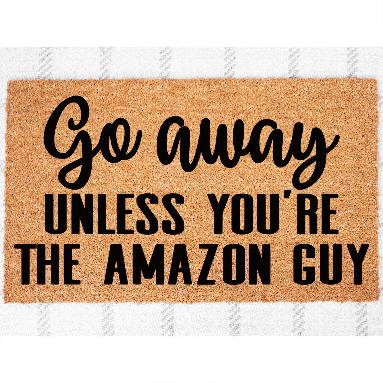 Doormat Go Away Unless You're The Amazon Guy Welcome Mat Funny Doormat Moving Gift Doormats Out Door Front Door Home Decor Rug Funny 5721zz